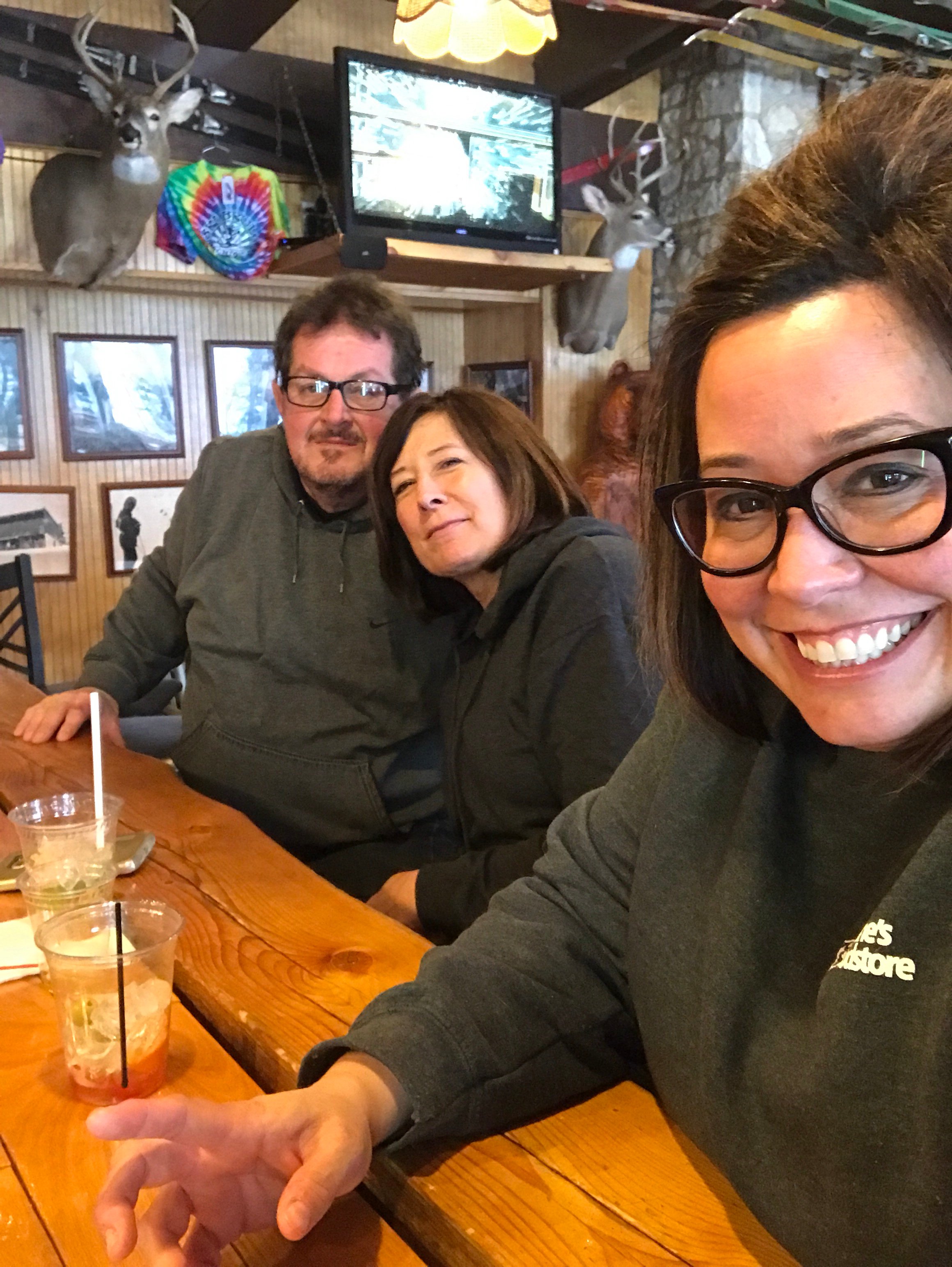 Me with my parents at the bar.