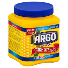 A container of Argo corn starch.