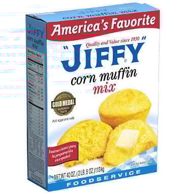 A box of corn muffin mix