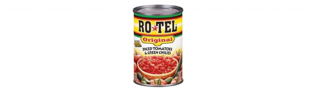 A can of RoTel diced tomatoes and green chilies