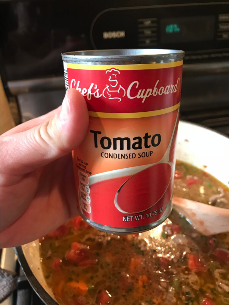 Canned tomato soup