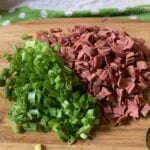 Diced dried beef and green onions