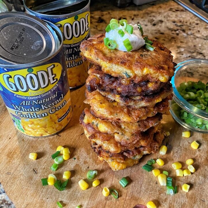 Cheesy Corn Fritters