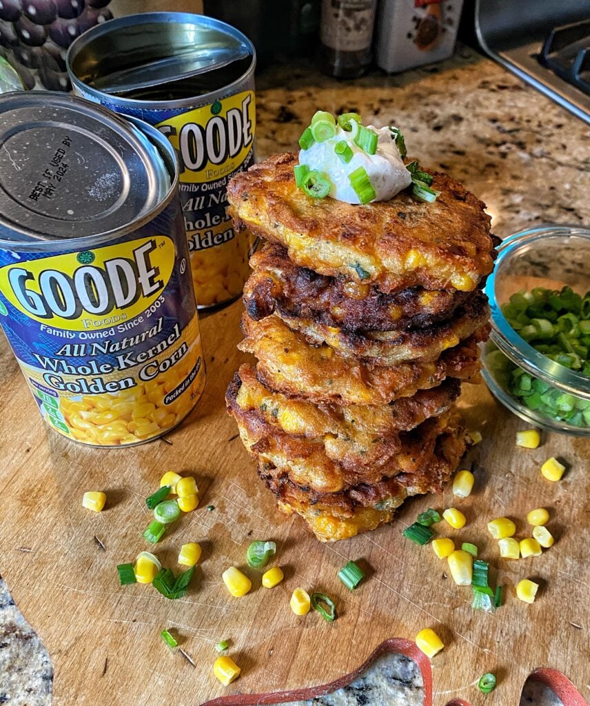 Cheesy Corn Fritters