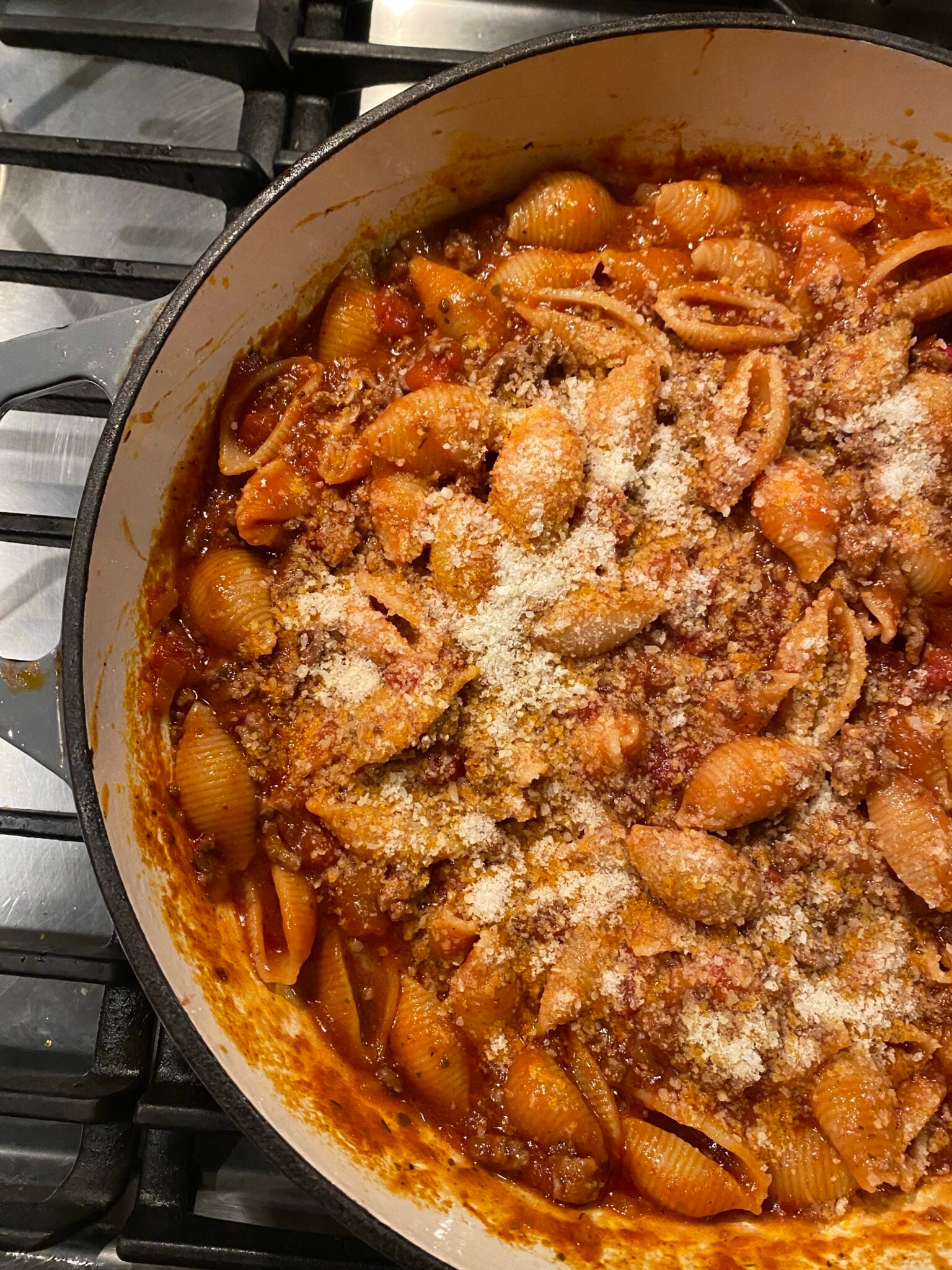Easy Meat Sauce and Shells - The Tipsy Housewife