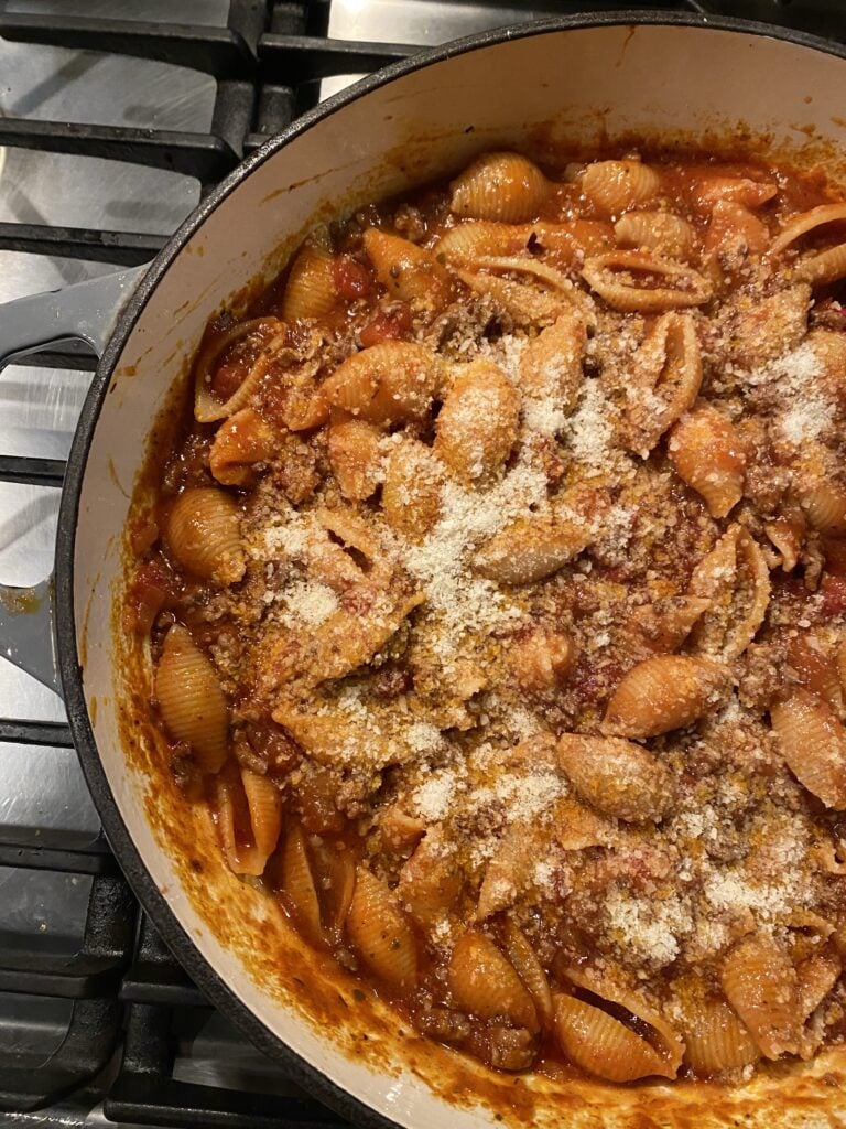 Meat Sauce and Shells