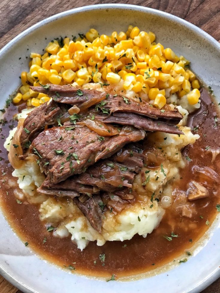 Instant Pot Round Steak & Gravy from The Tipsy Housewife