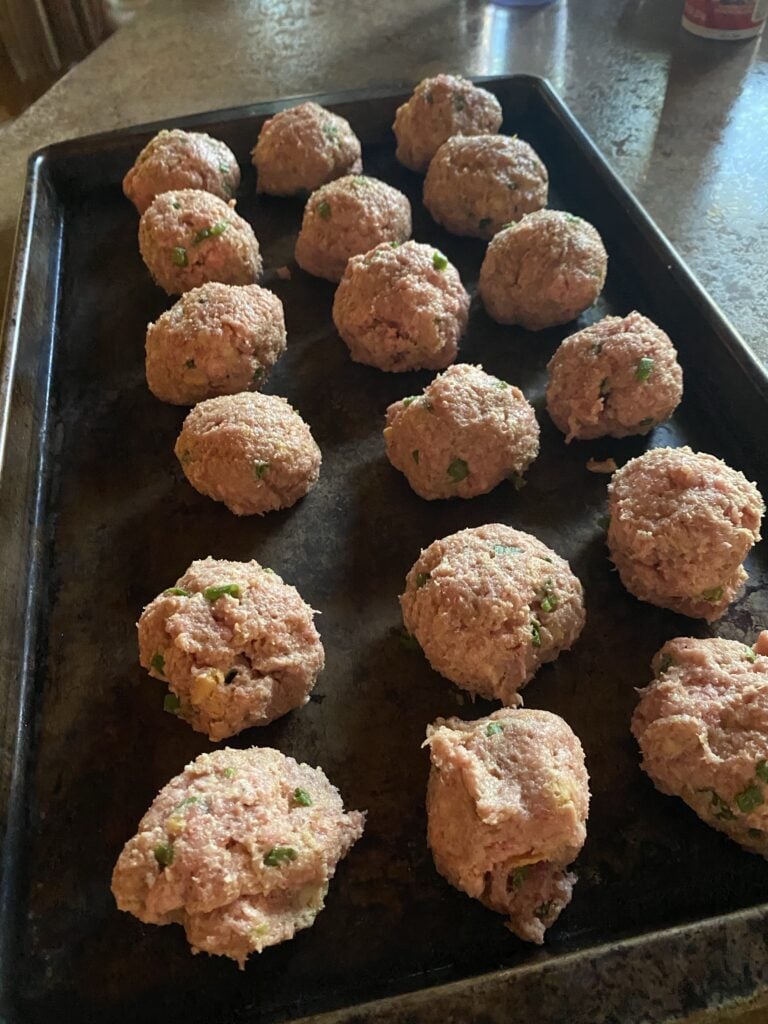 Raw meatballs