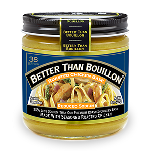 A jar of Better than Bouillon roasted chicken base