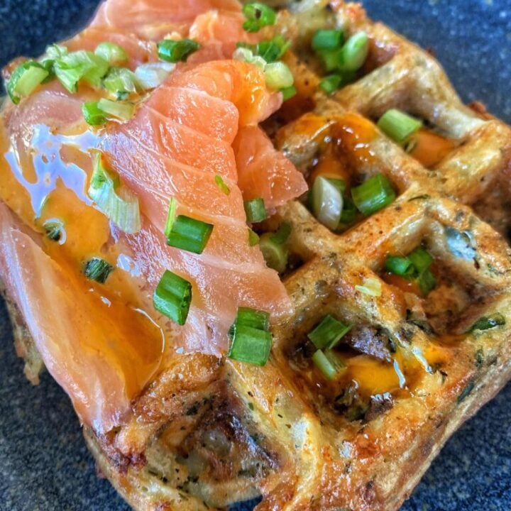 Savory Potato Waffles  with Smoked Salmon
