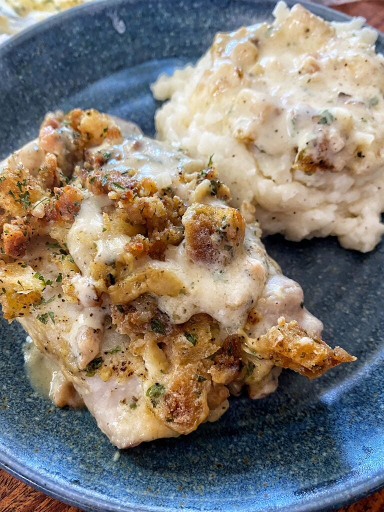 Stuffed turkey roll ups with gravy