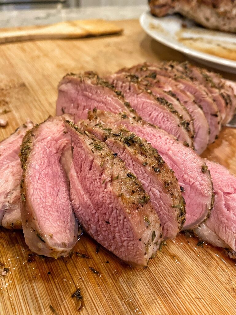 Sliced pork tenderloin
