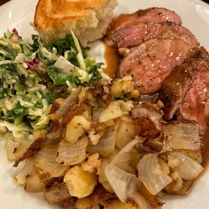 Simple Pork Tenderloin with Crispy Sheet Pan Potatoes