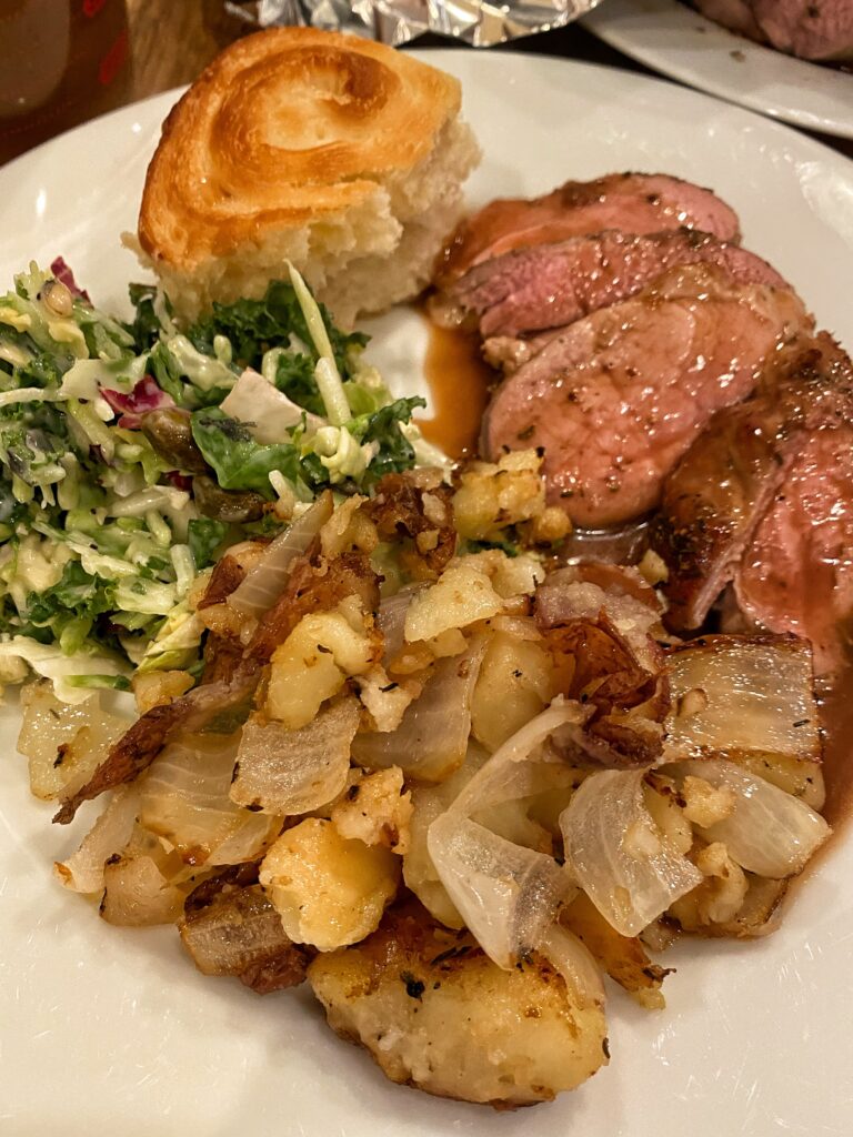 Simple Pork Tenderloin with Crispy Sheet Pan Potatoes