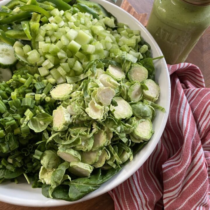 Big Green Salad With Green Dressing
