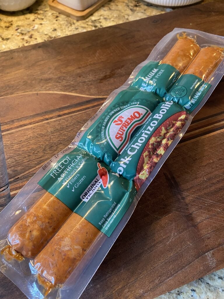 A package of Chorizo Sausages