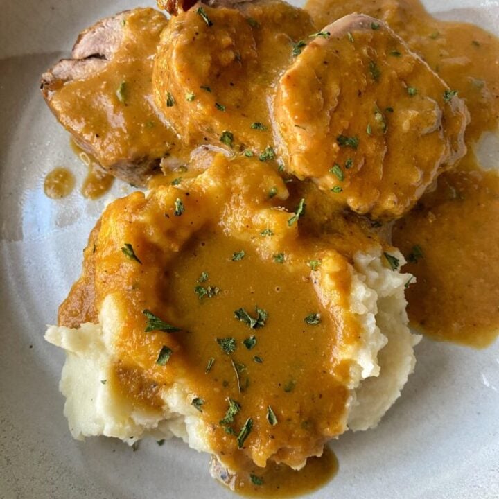 Pork Tenderloin with Roast Gravy