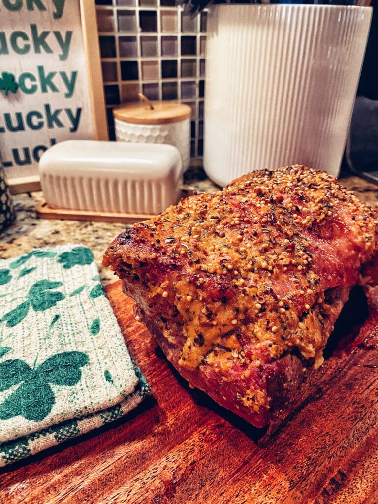 Corned Beef on a cutting board