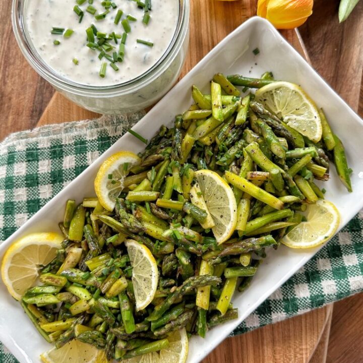 Spring Asparagus with Creamy Mustard Sauce