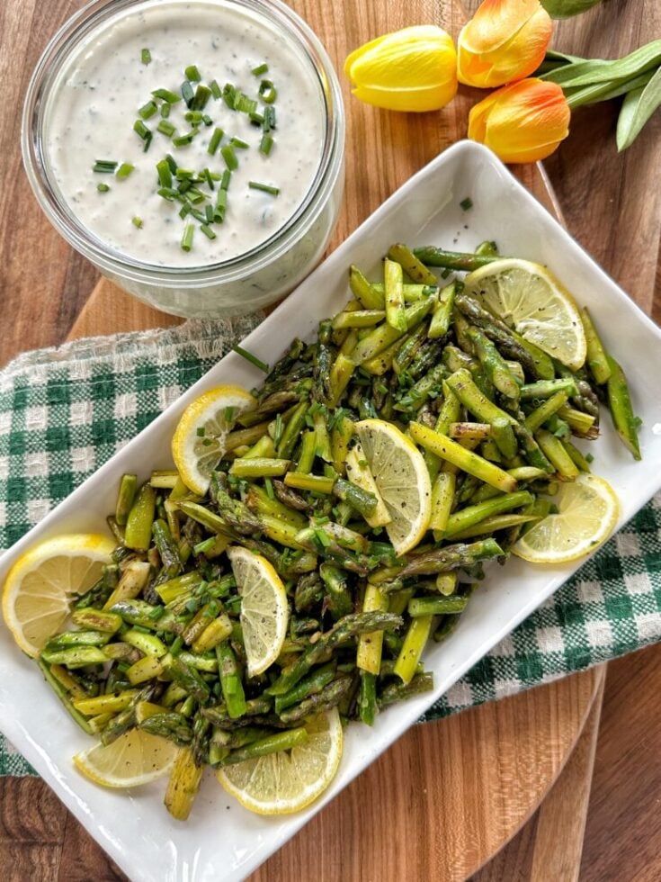 Spring Asparagus with Creamy Mustard Sauce