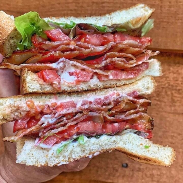 Bacon Lettuce and Tomato Sandwich with Special Sauce