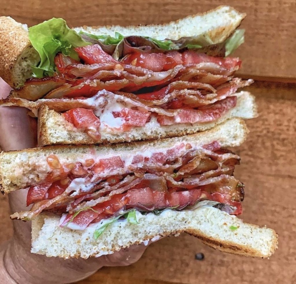 Bacon Lettuce and Tomato Sandwich with Special Sauce