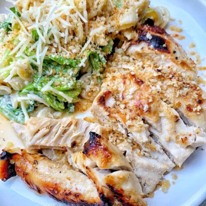 Caesar Pasta Salad with Zesty Grilled Chicken