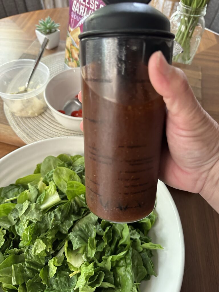 Dressing in a reusable bottle