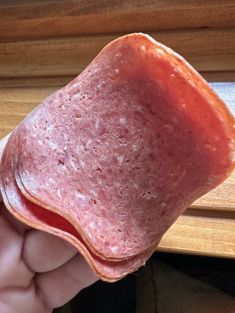 A few slices of dried beef