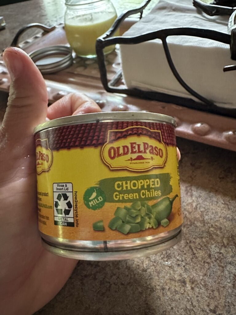 A can of chopped green chiles
