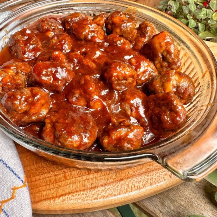 Beefy Meatballs with a Tangy Beer BBQ