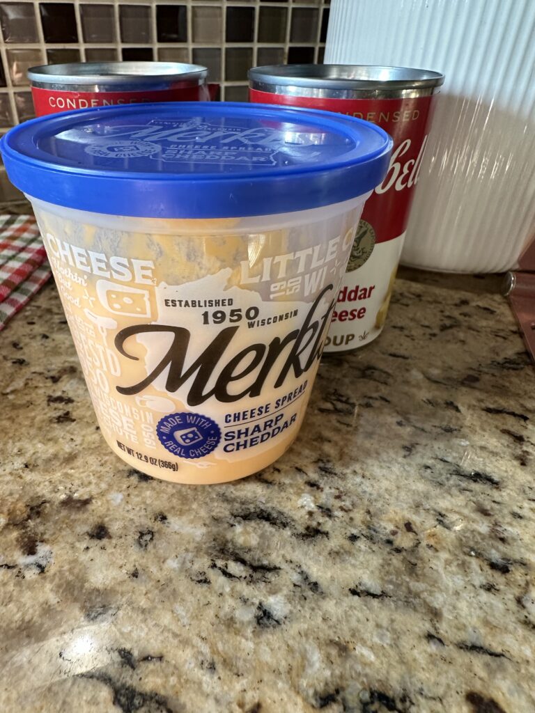 A container of Merkt's Cheese Spread
