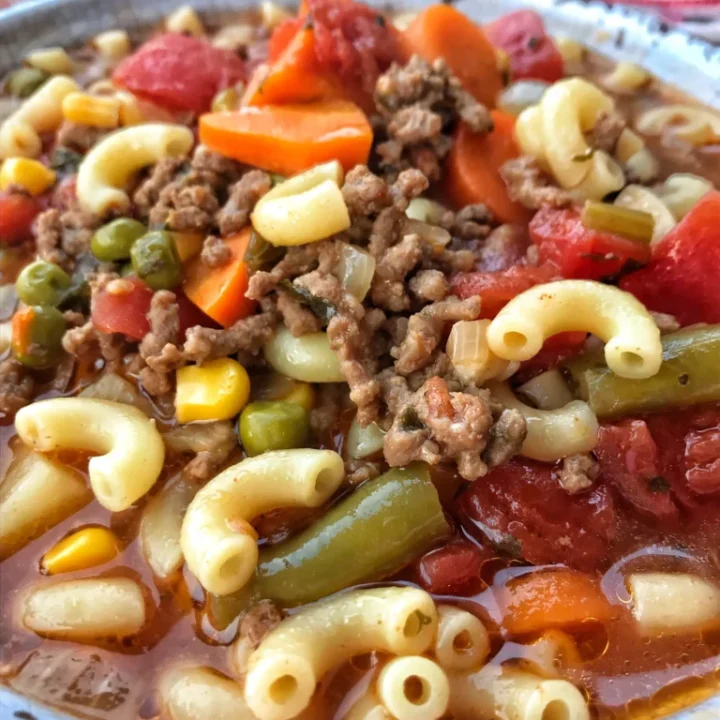 Macaroni and Hamburger Soup