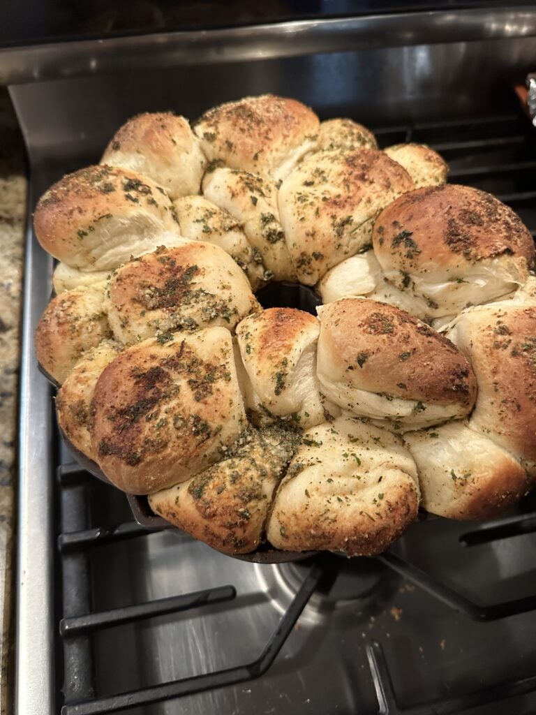 Baked buttery pull apart rolls
