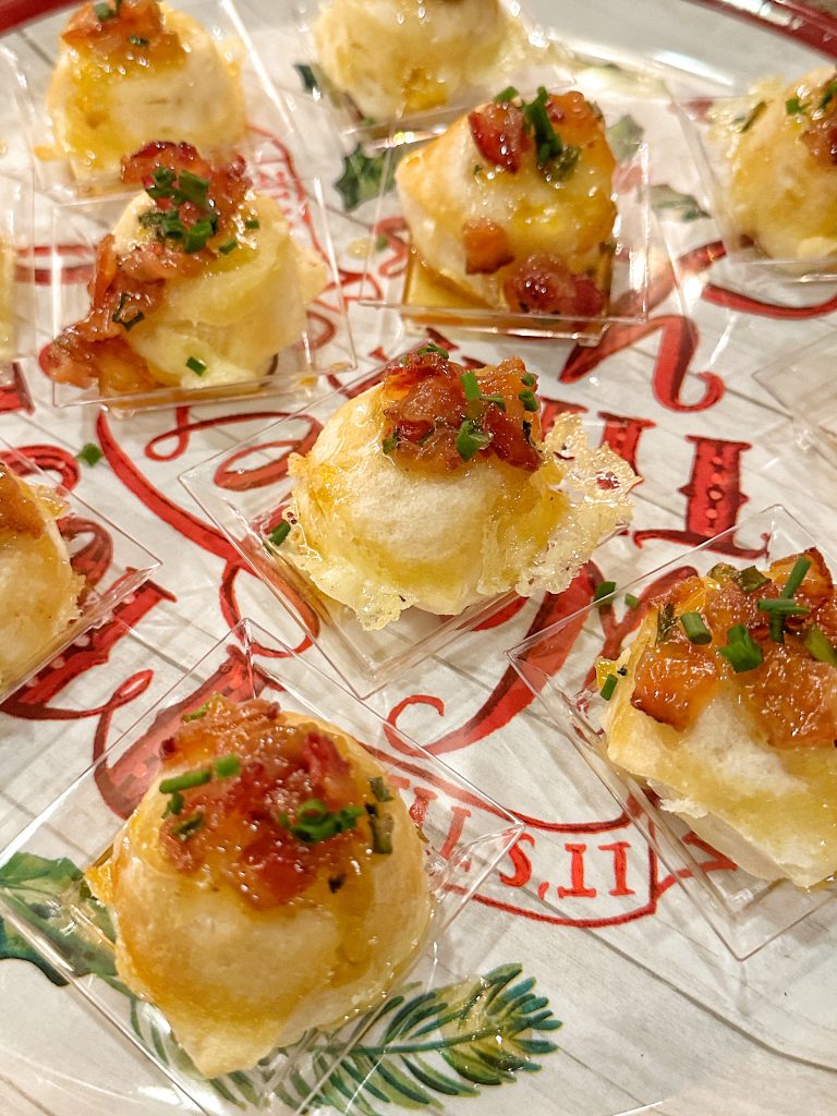 Cheese Tartlets with Bacon Onion Jam