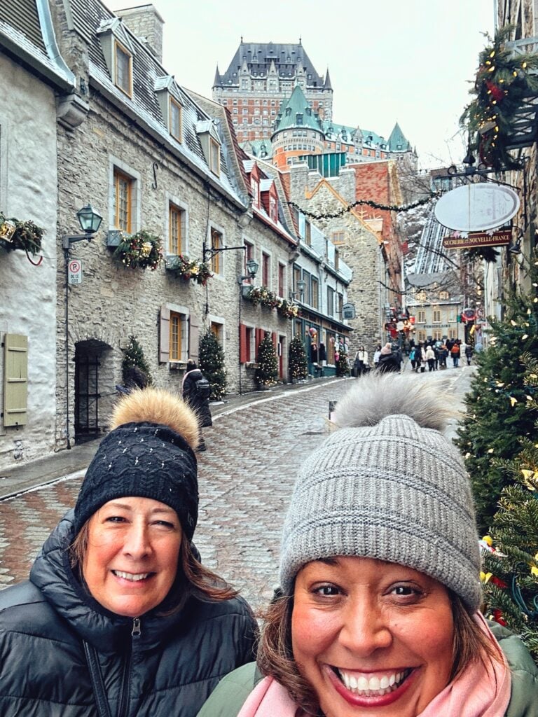 Me and my mom on the streets of Canada