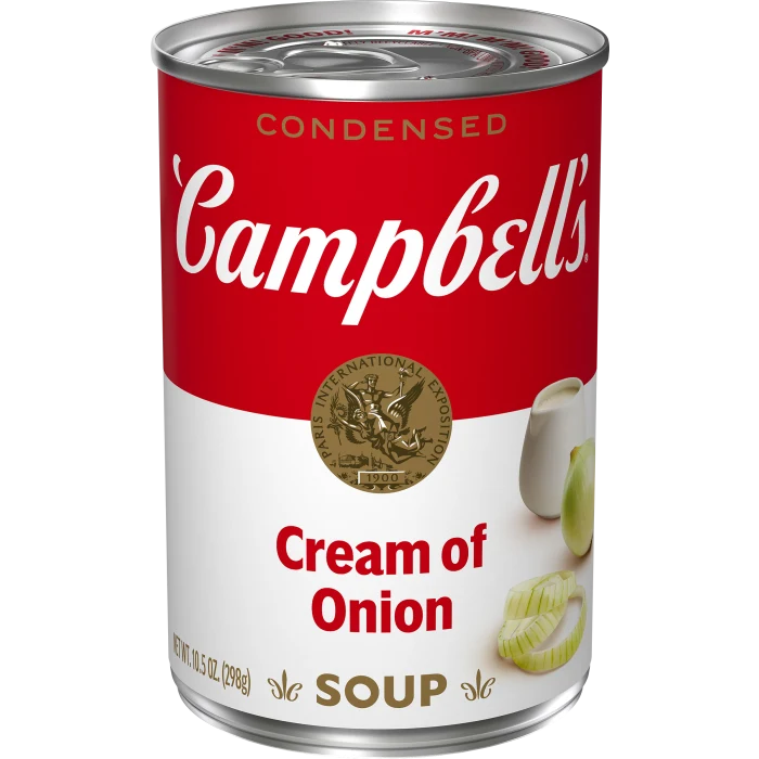 A can of Campbell's Cream of Onion Soup