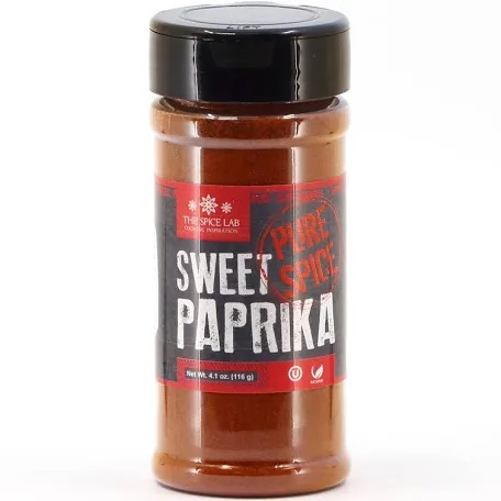 A container of The Spice Lab Sweet Paprika