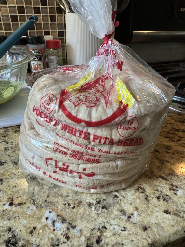 A package of ten pita breads