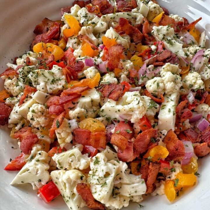 Cauliflower Crunch Salad with Honey Jalapeño Dressing