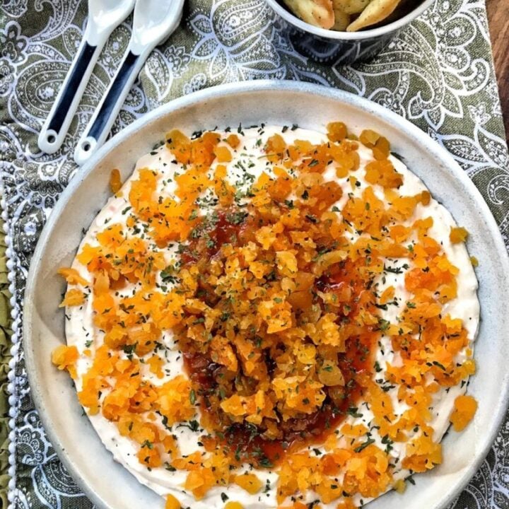 Whipped Goat Cheese With Sweet Chili Sauce and Crumbled Apricot Recipe