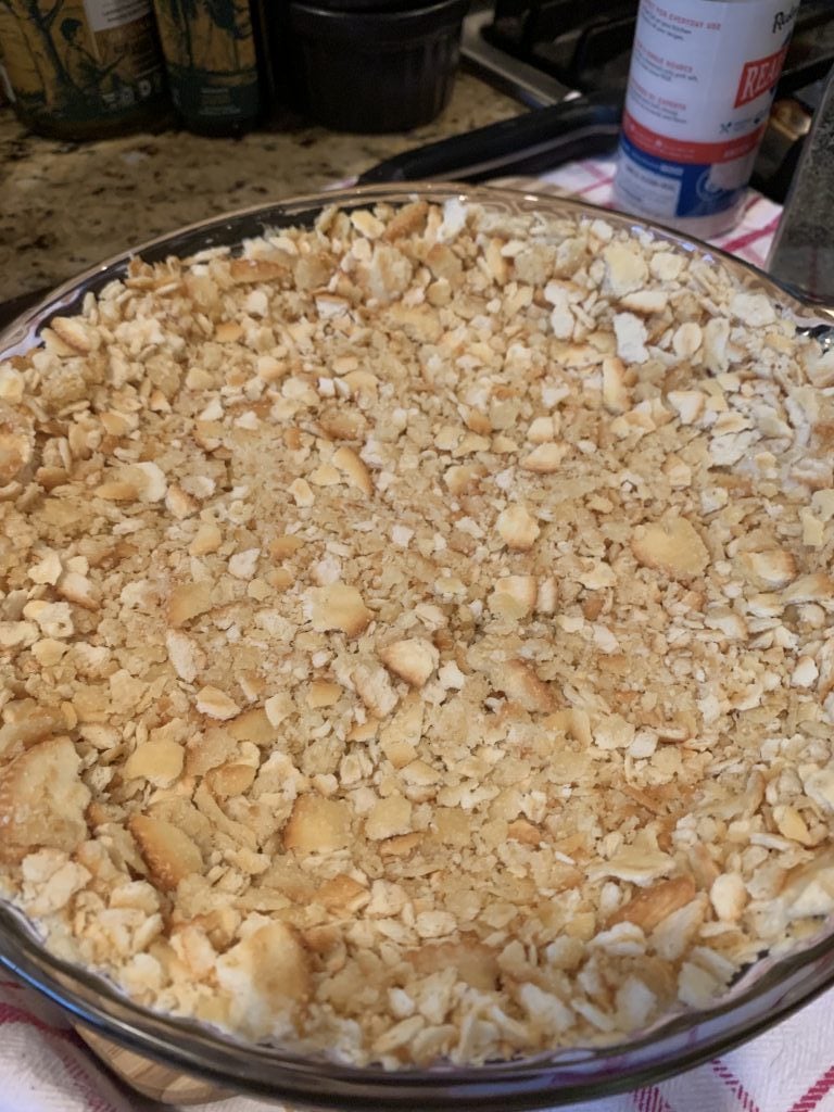 Crushed Ritz crackers.