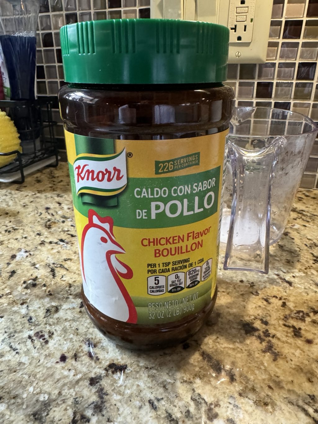 A container of chicken bouillon flavor