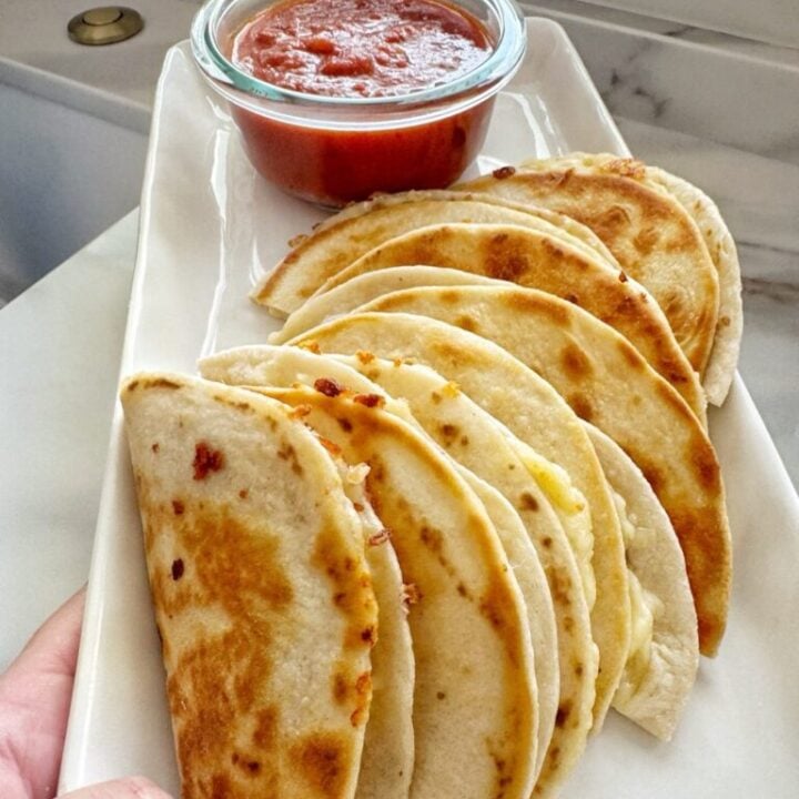 Crispy Buttered Quesadillas with Warm Salsa Recipe