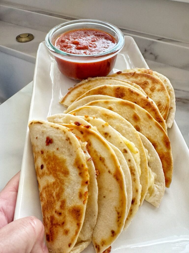 Crispy Buttered Quesadillas with Warm Salsa Recipe