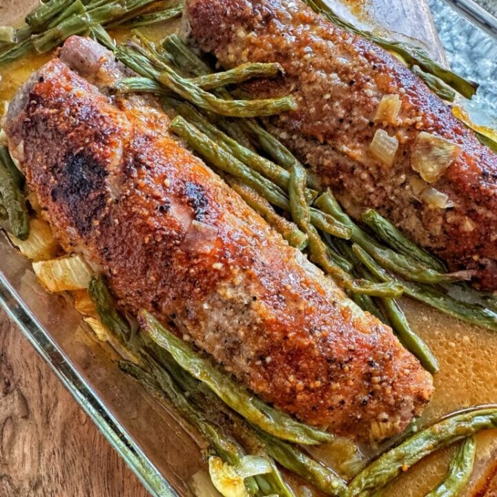 Maple Dijon Pork Tenderloins with Green Beans