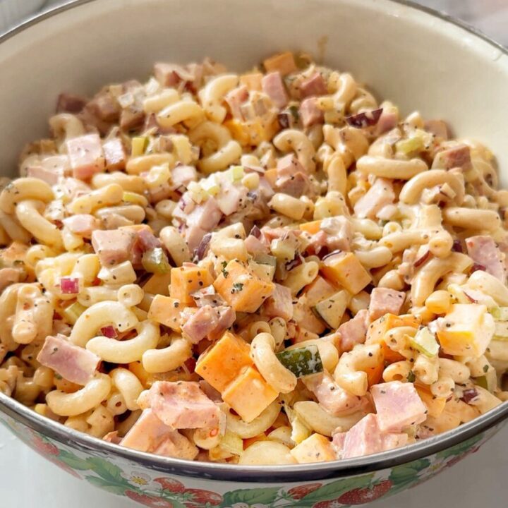 Ham and Cheddar Macaroni Salad