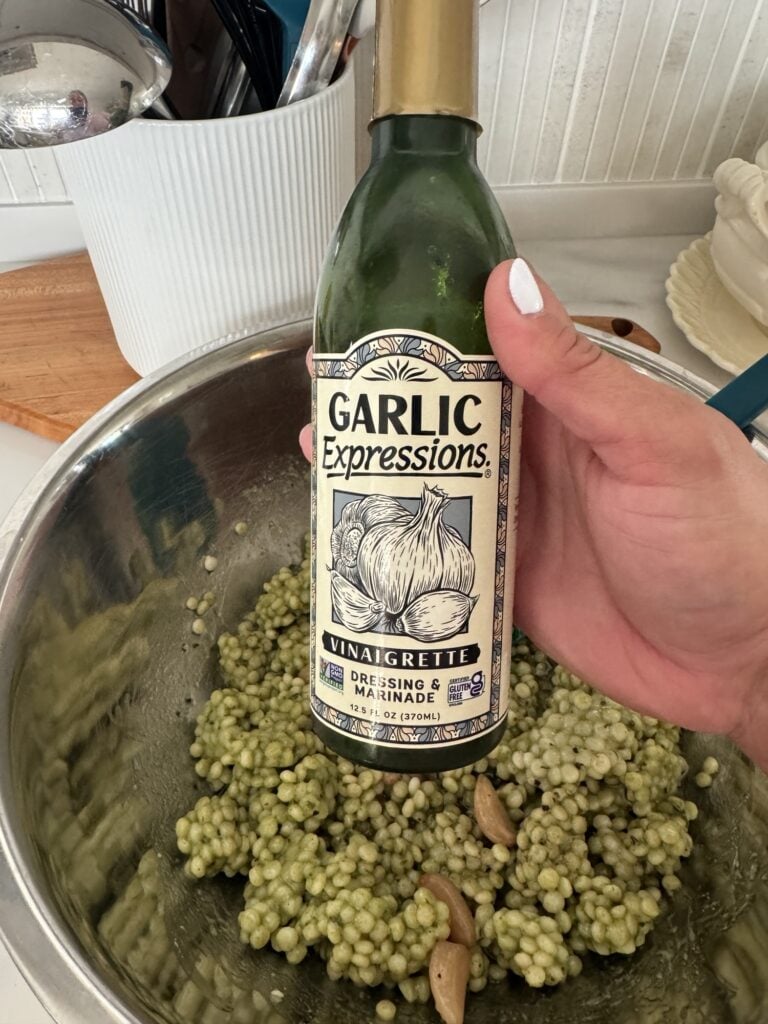 A bottle of Garlic Expressions dressing