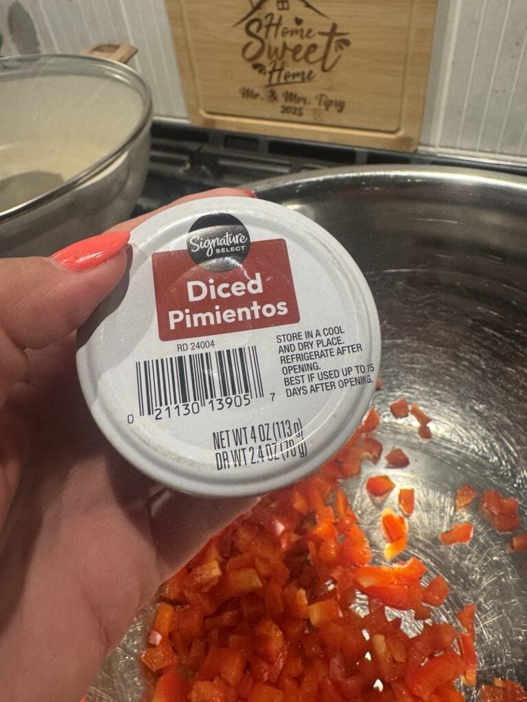 Diced pimientos
