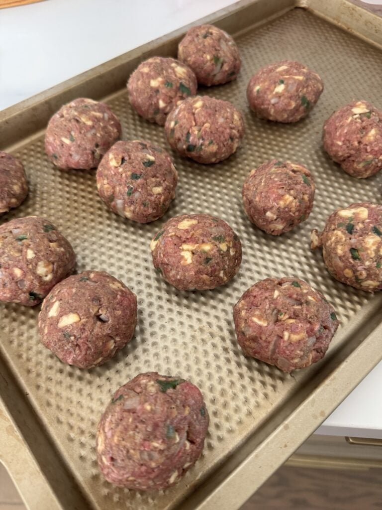 Raw meatballs